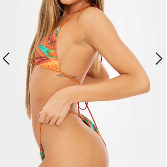 Orange Abstract Bikini Set - Picture 4 of 8